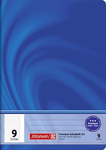 Brunnen 104550902 Schulheft A5 Vivendi (32 Blatt, Liniert, mit Rand, Lineatur 9)