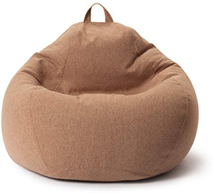 Lumaland Sitzsack Comfort Line | Indoor Beanbag 90x110x50cm mit mehr als 1,9 Mio. anpassbaren EPS-Perlen | Weiches & Komfortables Bodenkissen | Sessel für Kinder & Erwachsene | 250 L Volumen [Braun]