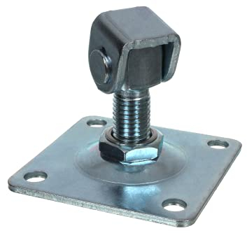 NAJDER Charnière de Portail à Visser M20, Paumelle de Portail Porte Réglable Gond à Visser, Filetage M20 100x100, en Acier Galvanisé pour Jardin Extérieur