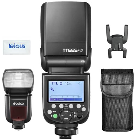 Godox TT685II-F TTL Kamera Blitzlicht Speedlite 2.4G High-Speed Sync ​​1/8000s GN60 Kompatibel für Fuji X100F X-T2 X-T1 X-T4 X-T5 X-A3 X-E1 X-E2 X-Pro 2 X100T X-T20 X-T10 X-H2