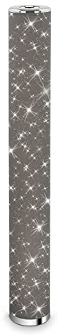 BRILONER - LED Stehlampe mit Sternenhimmel, inkl. Fußtaster, warmweiße Lichtfarbe, Leselampe, Wohnzimmerlampe, Schlafzimmer Deko, Deckenfluter, Standleuchte, Stehleuchte, 103,5x13 cm, Stehleuchte Grau
