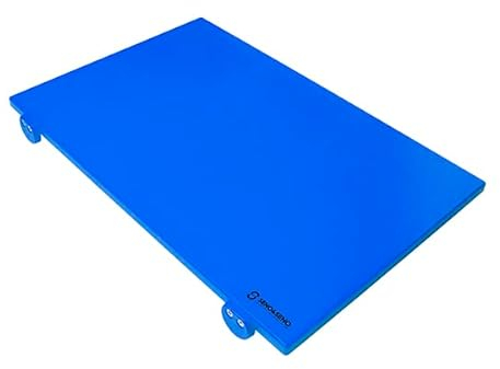 SENO&SENO Tagliere rettangolare da cucina in polietilene con fermi | Superficie antiaderente e resistente agli urti | Disponibile in diverse dimensioni e colori (blu, 50x30x2)