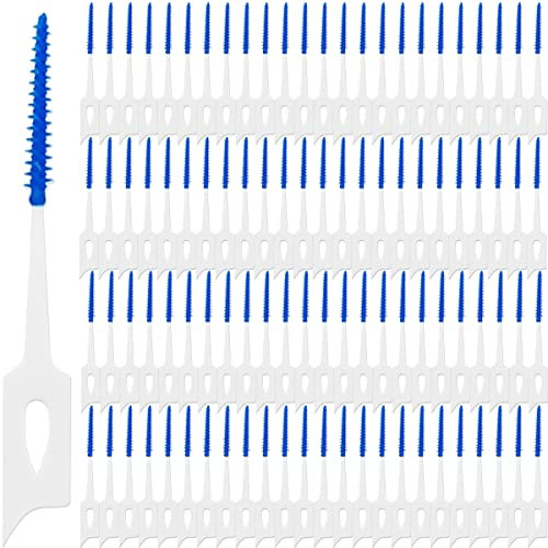 GXXMEI 400PCS Dual-Use Interdental Brushes Soft Silicone Dental Picks Toothpicks Between Teeth Brush, Tooth Flossing Brush for Cleaning Orthodontic Wire Toothbrush Clean Tool