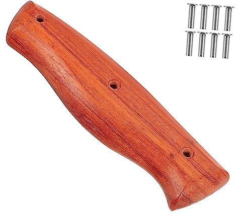 DOITOOL 2 Stück Messerherstellungszubehör Küchenmesser Holzgriffe Ersatzmessergriffe Küchenmessergriffe Für Reparaturen Holzersatz Messergriff Holzgriff Manuell Metall