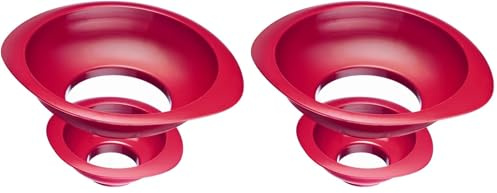 Westmark 2 Einmach-/Marmeladen-Trichter, Trichter-Set, Einfüllstutzen-Durchmesser: 4,2/7,5 cm, Kunststoff, Rot, 11552270 (Packung mit 2)