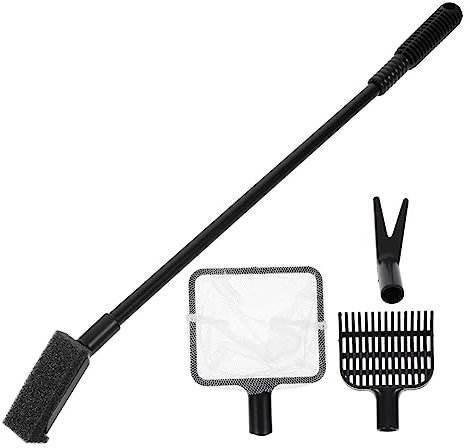 FOMIYES Algae Removal Cleaning Brush for Multipurpose Fish Tank Aquarium Brush Gravel Rake Scrubber Tool Kit for Fish Aquarium Cleaning