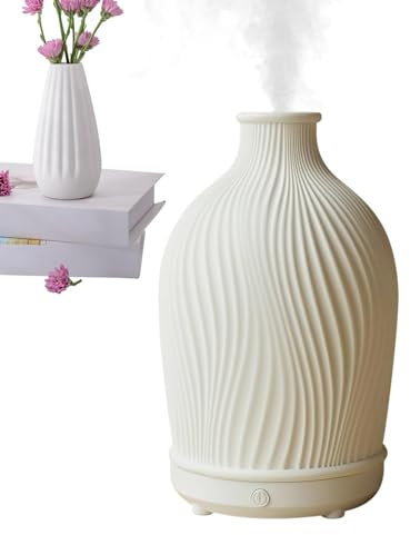 Humidificateurs à brume fraîche, humidificateur à ultrasons - Humidificateur ultrasonique à brume fraîche en forme de vase | Humidificateur ultrasonique silencieux en résine, arrêt automatique, avec d