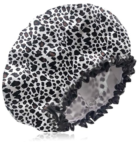 Large Double Waterproof Shower Cap - Adjustable for All Hair Lengths, Ladies, Men, Children - Essential Accessories for Hotel Travel