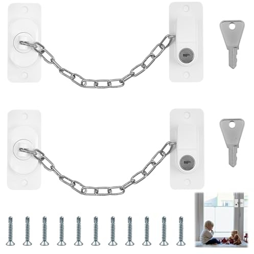 2 Pezzi Blocca Cassetti per Bambini, Blocca Cassetti per Bambini, Blocca Finestra Aperta Senza Forare, Chiudi Cassetti Bambini con Chiave, Lucchetto per Frigorifero e Finestre