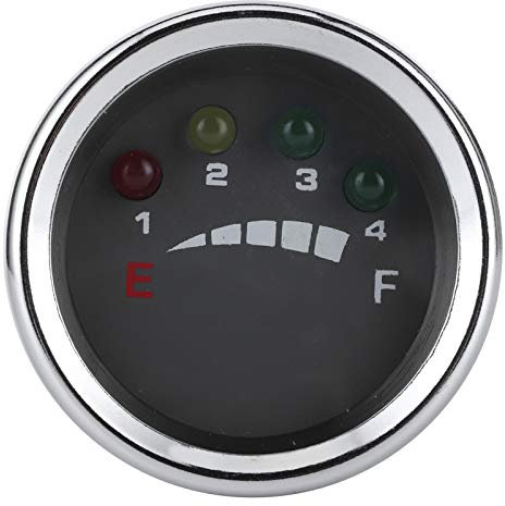 Golfwagen-Batteriemessgerät, LED-Batterieanzeige, ABS-LED-Batteriemessgerät, Präzise LED für Elektro-Solarboot, Golfwagen, ATV, Gabelstapler (12V)