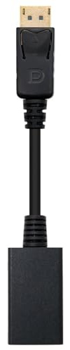 Blendend Conversor DisplayPort a HDMI, 15 cm, DP/M a HDMI/H, Ideal para conectar Dispositivos de Video y Audio a Pantallas HDMI.