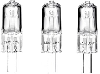 LISOCLU G5.3 Lampe Halogène Basse Tension Perles Lampe D'Aromathérapie Broche Ampoule En Cristal À Deux Broches Bulle 3 Pièces G4 12V 10W Transparent