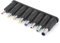 Adattatore DC 8 Set di Connettori, Adattatore di Alimentazione con Spina Jack a Barilotto DC 5,5x2,1 mm Adattatore Femmina-Maschio Kit di Connettori per Monitor Webcam Router Mini PC Laptop