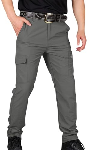 MOKBAY Pantaloni Cargo Uomo con Tasche Pantalone Lavoro Elasticizzati Eleganti Pantaloni per Casual Sportivo