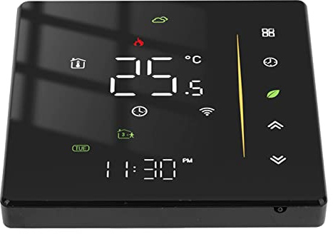 Stylebest WiFi Termostat Smart Programmerbar Temperaturkontroll för Panna Uppvärmning Energisparande 95-240V Svart
