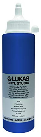 Lukas Cryl Studio 250 ml, Acrylfarbe in Premium-Qualität, Phthaloblau