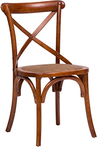 Biscottini Sillas de Comedor Ratan 86x42x46 cm - Sillas Comedor Madera - Sillas Cocina Vintage - Muebles Rusticos