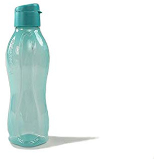 TUPPERWARE To Go Eco 750ml blau/türkis Trinkflasche Clippverschluss Ökoflasche
