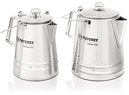 Petromax Perkolator Perkomax - Kaffeekanne für verschiedene Herdarten und offenes Feuer - aromatischer Kaffee und Tee mittels Perkolator-Prinzip - Edelstahl - 3 Liter