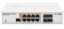MikroTik Cloud Router Switch 112-8P-4S-IN with QCA8511, CRS112-8P-4S-IN (112-8P-4S-IN with QCA8511 400Mhz CPU, 128MB RAM, 8xGigabit LAN, 4xSFP, RouterOS L5, Desktop Case, PSU)