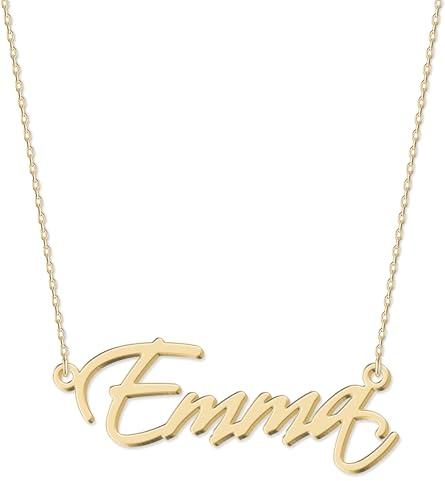 Personalisierte Namenskette Damen - Gold Farbe, Wunschname Kette, Schmuck für Frauen, Geschenkidee für Geburtstag, Muttertag, Hochzeit, Halskette mit Gravur, Modeaccessoire, Anpassbare Buchstaben
