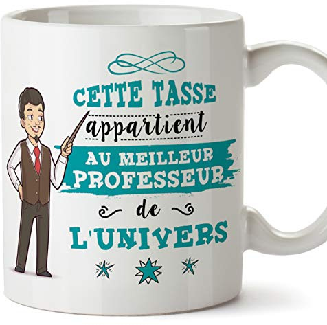 Professeur Tasses originales de café et petit-déjeuner à donner travailleurs professionnels - Cette tasse appartient au meilleur Professeur de l'univers - Céramique 350 ml