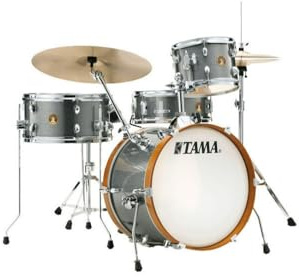 TAMA Club JAM - Kit de batería Galaxy, Gris Plateado, 10/14/18/5 x 13, 4 Piezas