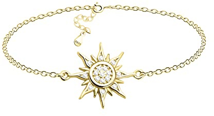SOFIA MILANI - Damarmband i 925 Silver - Guldpläterade med Zirkoniastenar - Stjärna Berlock - B0211