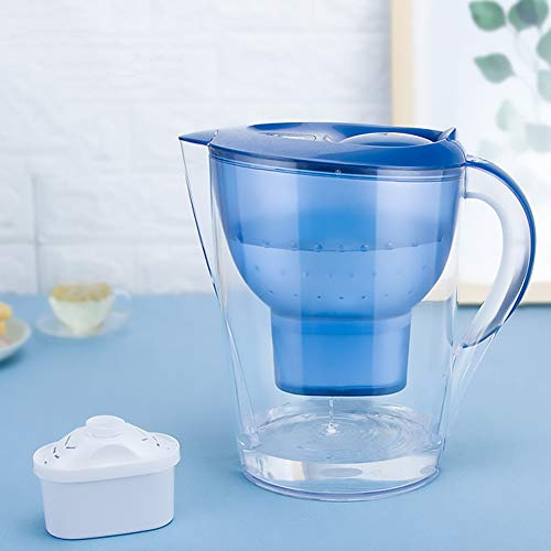Carafe Filtrante, Purificateur D'eau De 3,5 L (Sans BPA), Filtration À 5 Couches Pour Le Chlore, Le Plomb, Les Métaux Lourds Et Les Odeurs,With1filters