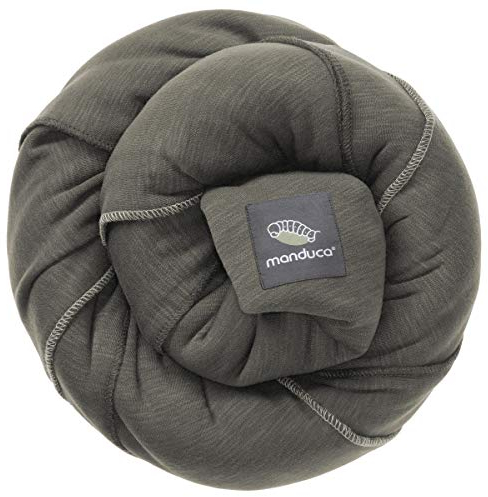 manduca Sling - Babytragetuch - Elastische Babytrage für Neugeborene von der Geburt bis zu 15 kg - Bio-Baumwolle - GOTS zertifiziert ,Olive