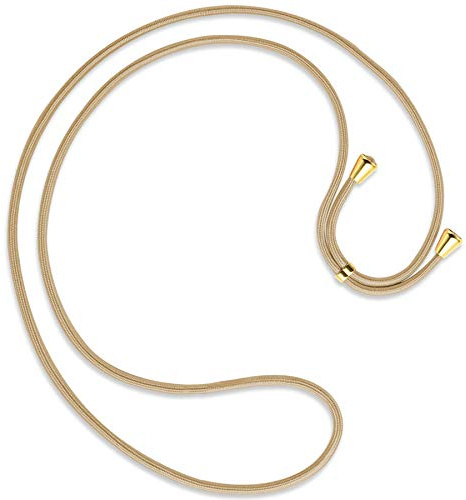 mtb more energy® Ersatz-Band für Handykette - Caramel - inklusive Endkappen (Gold) - hochwertige Austausch-Kordel - Band Seil Kette