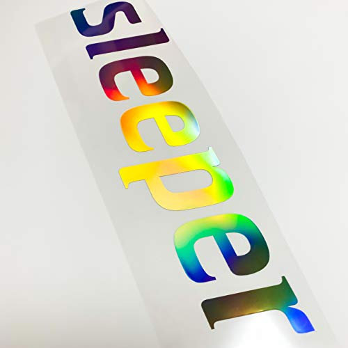 1A Style Sticker 55cm Autoaufkleber Sleeper New Hologram Shiny Slick Oil Decal Carstyle Waben Hexagon auffällige Klebebuchstaben Turbo Booster Design
