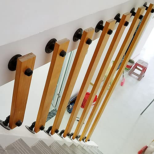 Pasamanos para escaleras - Kit Completo, Barandilla de Madera Bajo Techo, en Exteriores Baranda de Escalera de Loft para niños Mayores Pasamanos de Madera de la Escalera del Poste