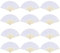 baotongle 12 Stück Handfächer Papier Fächer Hochzeit Hochzeitsdeko Hand Fan Asiatische Deko für Sommer Geburttag, Gruppe, Diy, Wand Dekoration (Weiß)