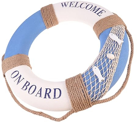 Abaodam Rettungsring Wandbehang Nautische Dekoration Mediterraner Stil Wandkunst Für Strandzimmer Kreuzfahrtzimmer Und Meeresthema Partys
