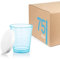 Tuuters 75 bicchieri per medicinali, 30 ml, infrangibili, bicchieri per liquori, bicchieri medici (blu + coperchio)