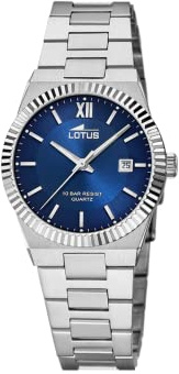 LOTUS Reloj Mujer Analógico de Acero Inoxidable 316l Plateado | Movimiento de Cuarzo, Cristal Mineral de Alta Resistencia, Resistente al Agua 10 ATM, Calendario 18838/3, Freedom Collection