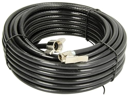 rg-vertrieb Druckluft Reifenfüller Kfz Reifenfüllschlauch Druckluftschlauch-Set Handreifenfüller mit Anschlüssen (18m), Schwarz