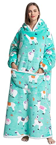 JOREAY Übergroße Hoodie Decke mit Ärmeln für Damen Herren, Sherpa Kuschelig Deckenpullover, XXL Deckenhoodie Kuschelhoodie