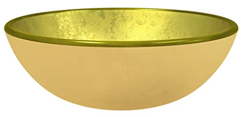 vidaXL Lavandino in Vetro Temperato 35x12 cm Oro