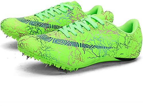 WoCOyo Leichtathletik Spikes Schuhe Unisex Hell rutschfest Gummisohle Professioneller Sprint Lauf Schuhe Schnüren Atmungsaktiv Gemütlich Sportschuhe Für Herren Und Damen,003,41EU