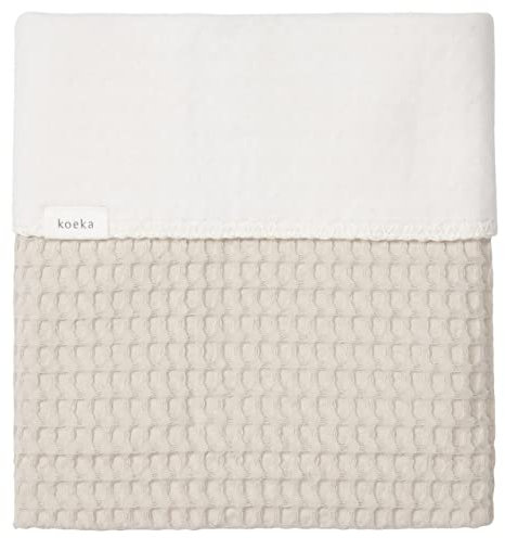 Koeka Babybettdecke - Schmusedecke - Kuscheldecke - Mit Cotton Fleece Gefuttert - Amsterdam - Waffelstoff Aus Baumwolle - Atmungsaktiv - Abwaschbar -