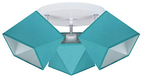 alfalux Deckenlampe Mit 3 Lampenschirmen LED Deckenleuchte Leuchte Lampe Wohnzimmerlampe Schlafzimmerlampe Holz Kinderzimmer Wohnzimmer Schlafzimmer Badezimmer Küche Deckenleuchten TUTUTU-PR3030WE