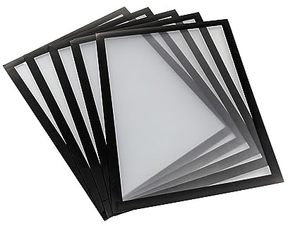 Shadow Foam Magnetischer Dokumentenhalter | 5 Stück | interner Beschilderungsrahmen | magnetisch A5, A4, A3 Größen (Schwarz, A5)
