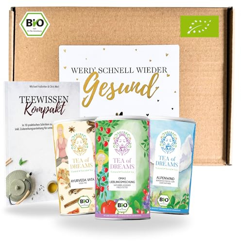 Gute Besserung Tee Geschenk – Das Genesungsgeschenk für Männer und Frauen - get well soon
