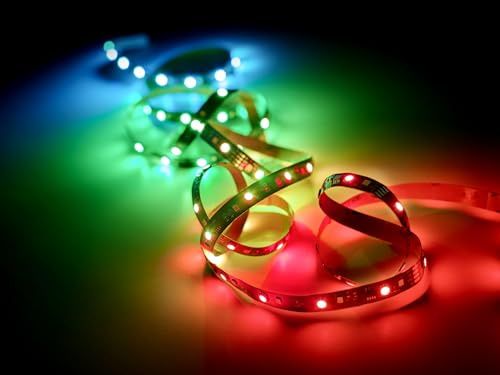 Reality Leuchten LED Stripe Racer R65555102, Kunststoff schwarz, inkl. 15 Watt RGB LED, Dynamic Light, Sound Control, 500cm kürzbar, Fernbedienung |