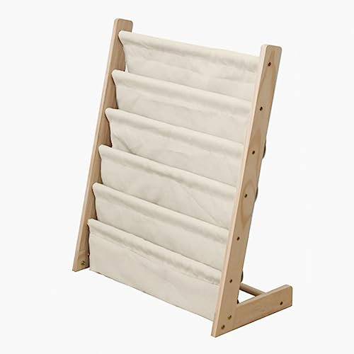 Regale Displays an der Wand, bodenstehender Bücherständer, Katalog-Literaturständer für Wohnzimmer, Klassenzimmer, Büros, Holz-Zeitschriftenhalter mit abgestuftem Design (Größe: Bodenstehend-L) (