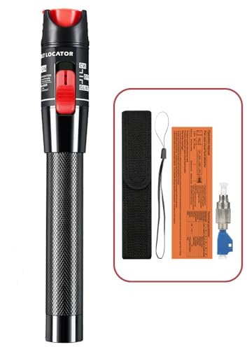 Tester di Cavo a Fibra Ottica, Penna FTTH, Localizzatore Visivo di Guasti 50KM 50mW con Adattatore FC-LC per Ingegneria a Fibra Ottica