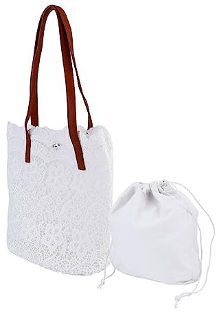 GALPADA Stickerei Umhängetasche Aus Baumwollstoff Und Polyester Mit Spitze Für Einkaufen Und Outdoor Schickes All-match-design Für Damen