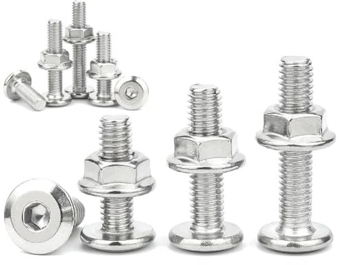 M3 M4 M5 M6 M8 große flache Sechskant-Innensechskant-Sets, Edelstahl-Verbindungsschraube, 5 Stück, 5 Stück, M6x25mm